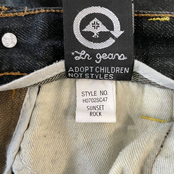 LRG Sunset Rock Jeans Men's Size 36x34 Dark Wash Wide Leg 90s Style Denim - Picture 6 of 8